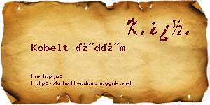 Kobelt Ádám névjegykártya